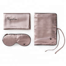 Luxury 19 MM 100% Mulberry Silk Pillowcase and silk eye mask set